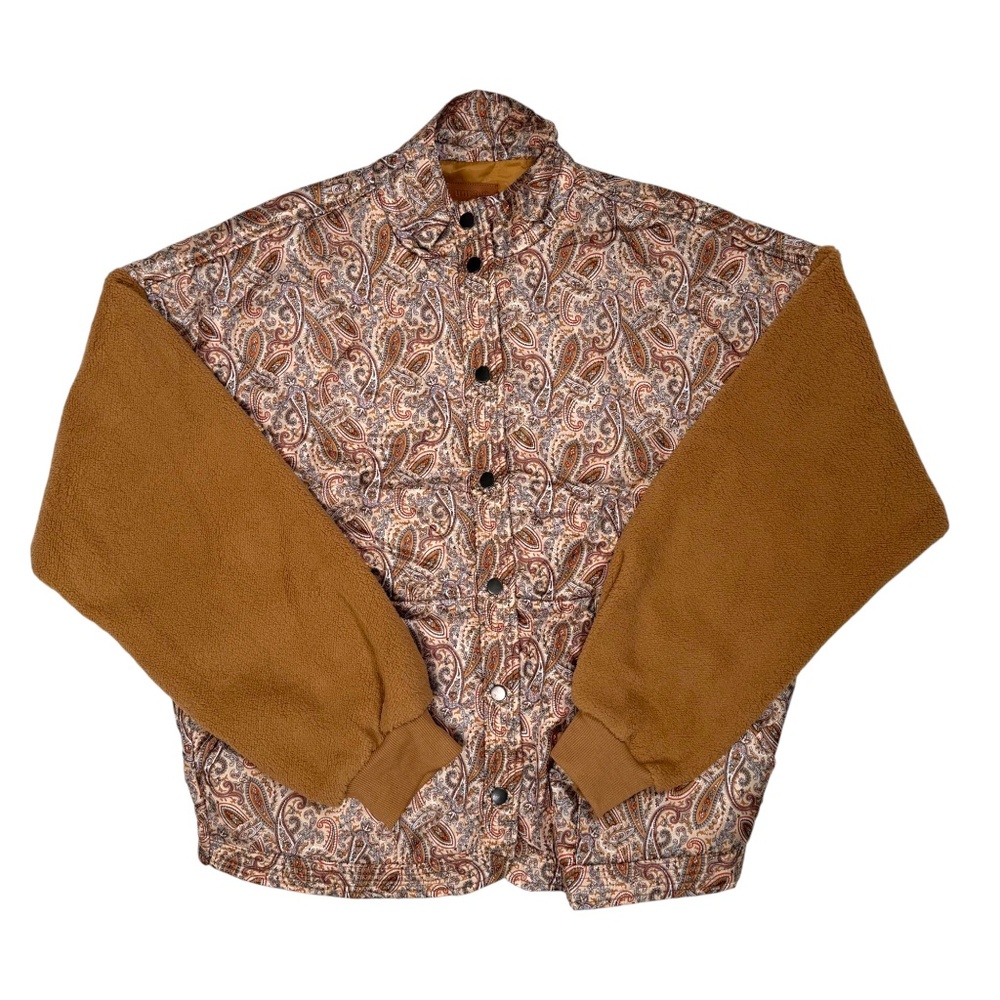 Umgee Paisley Sherpa Sleeve Jacket | NWT | Boho Cozy | Sizes S M L - Picture 3 of 6